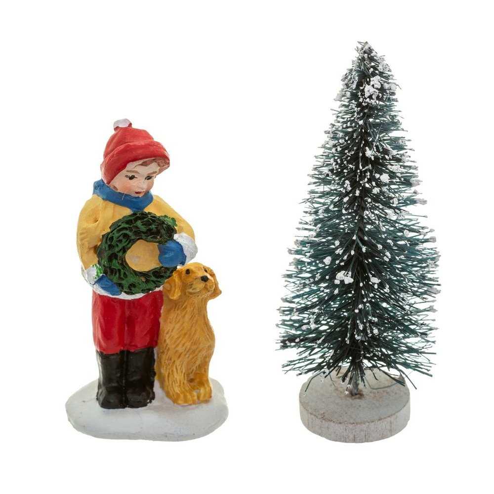 Santon pour village sapin et personnages assorti