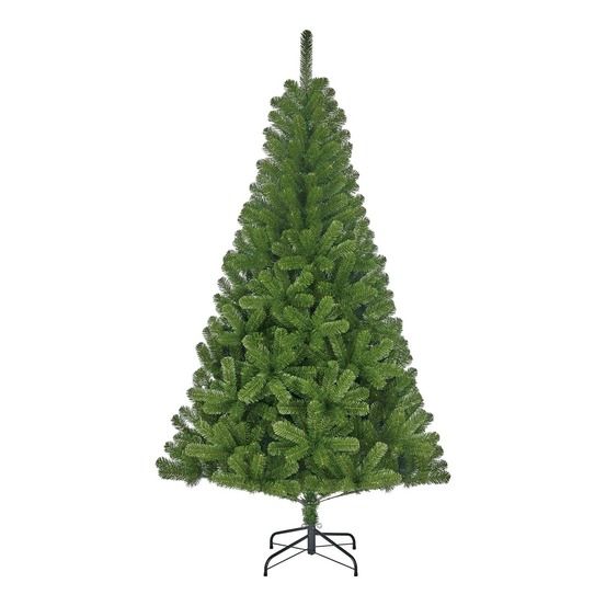 Black box trees charlton sapin de noël avec aiguilles pvc souples - arbre de noël artificiel à construction à charnières -