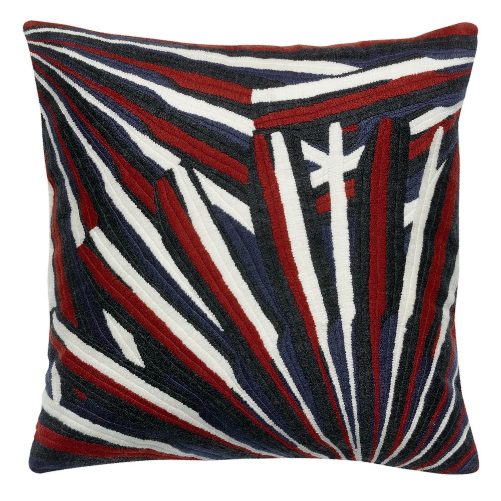 Coussin brodé sasha rubis 45 x 45 cm