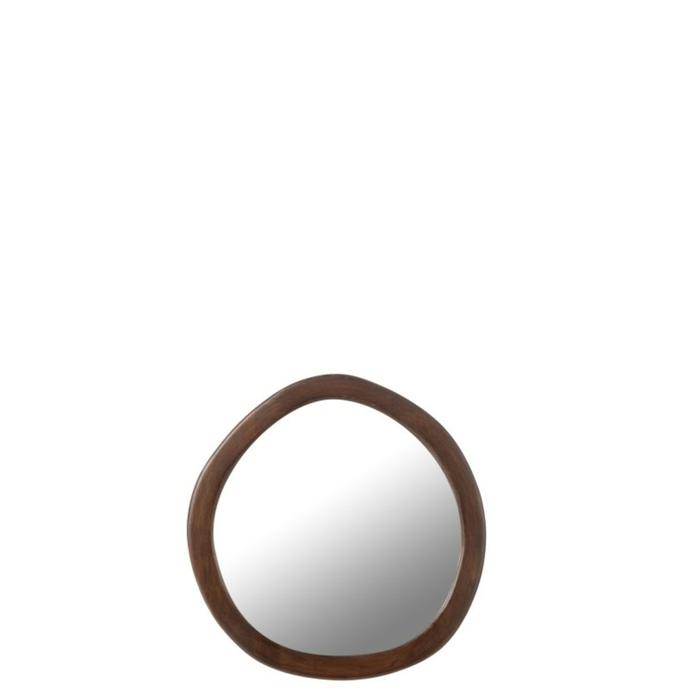 Miroir avec cadre en bois marron 40x2.5x39 cm