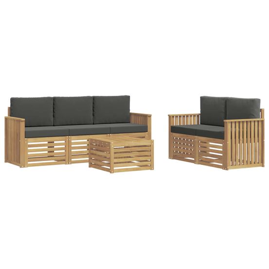 Ensemble de canapés d'extérieur 6 pc blanc et anthracite