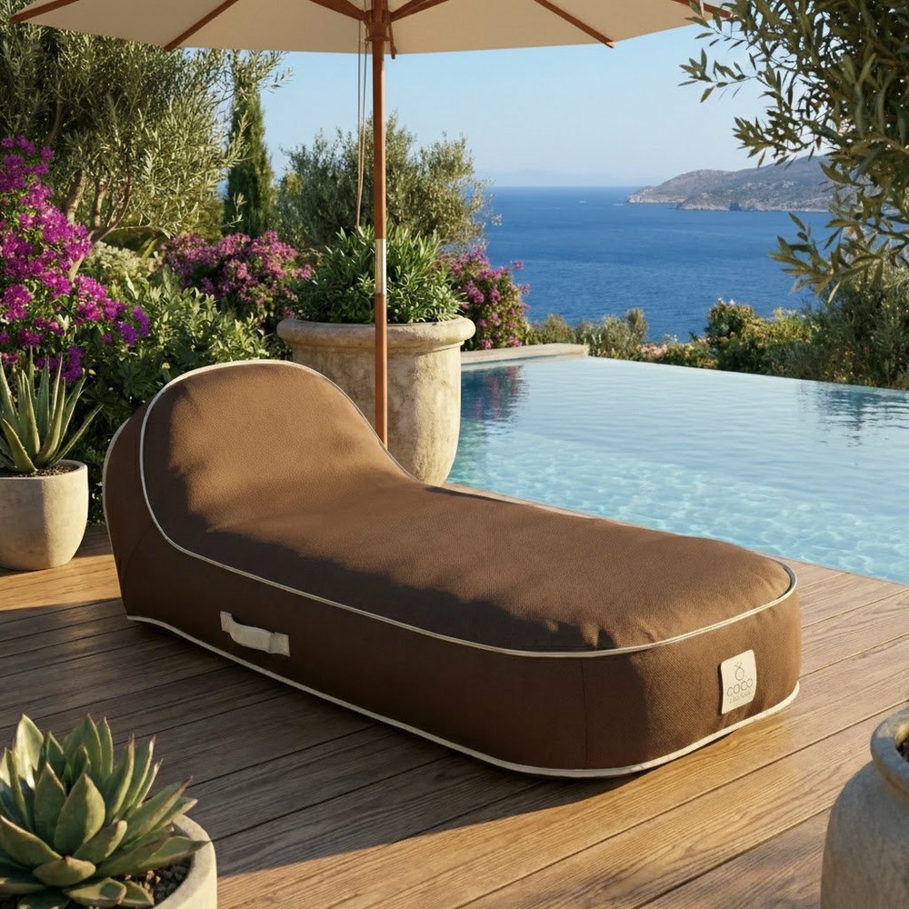 Transat gonflable palma collection moka - chocolat