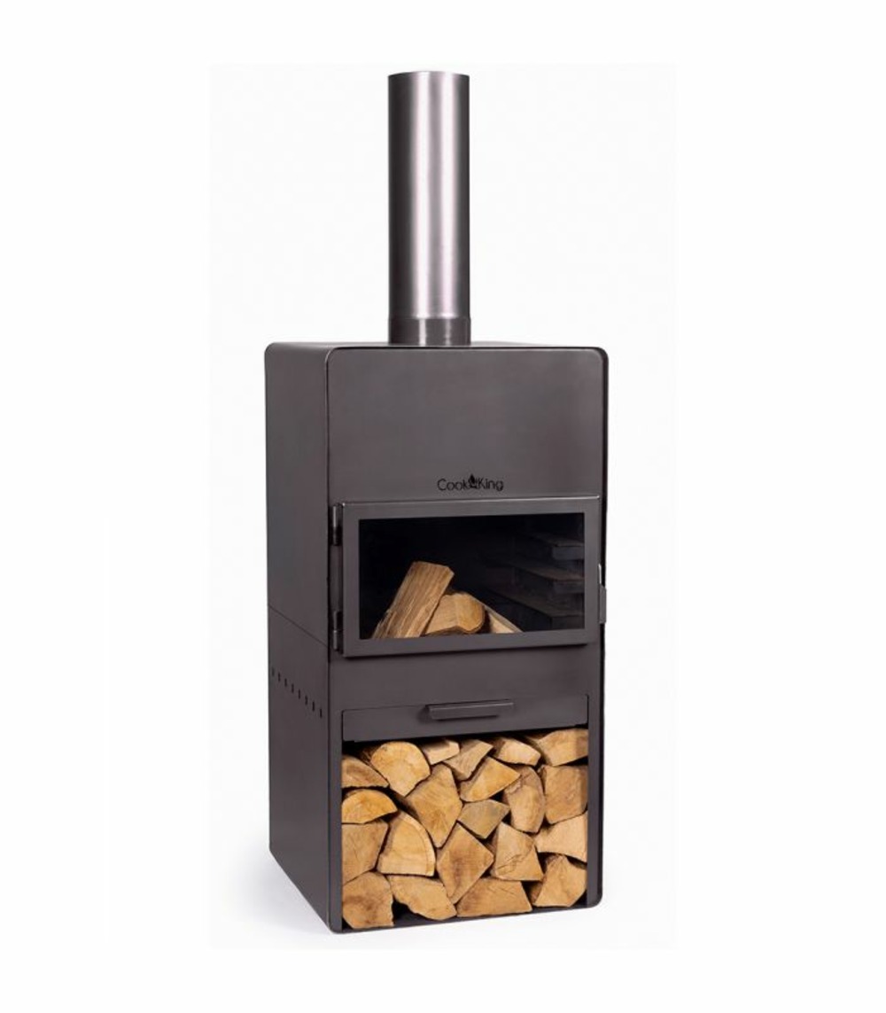 Cheminée d'extérieur vento avec vitre trempée,cookking, 111565