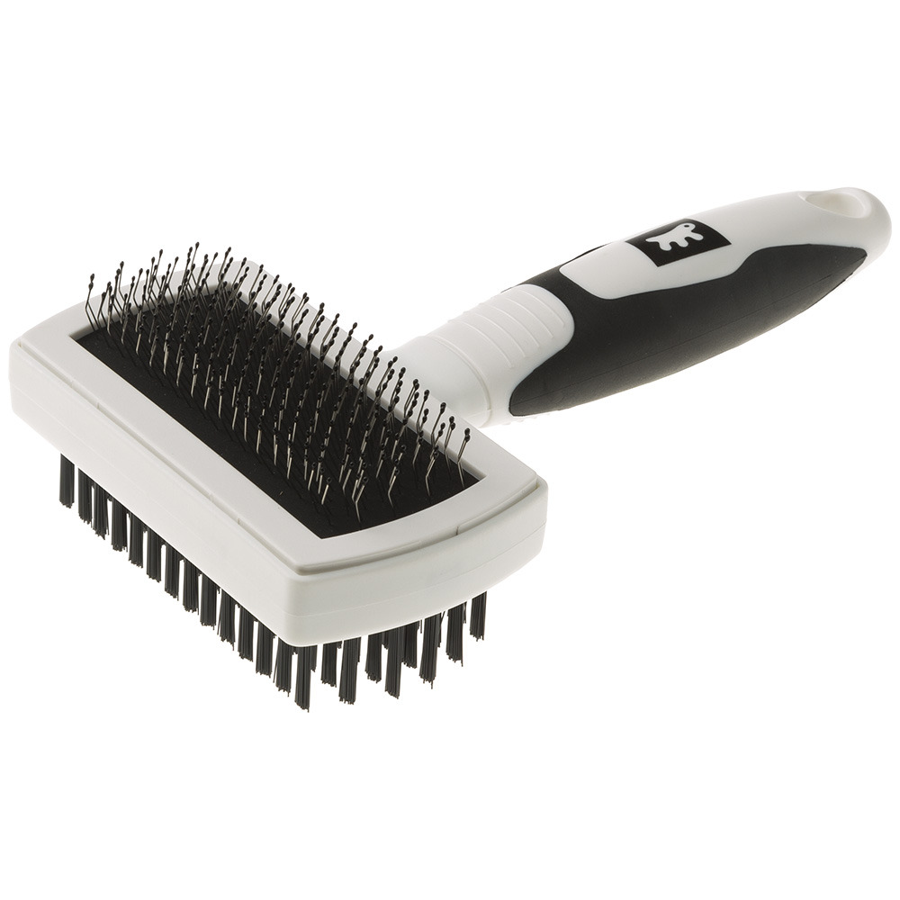 Brosse combinée poils-épingles gro 5765 premium pour chiens et chats à poil moyen long