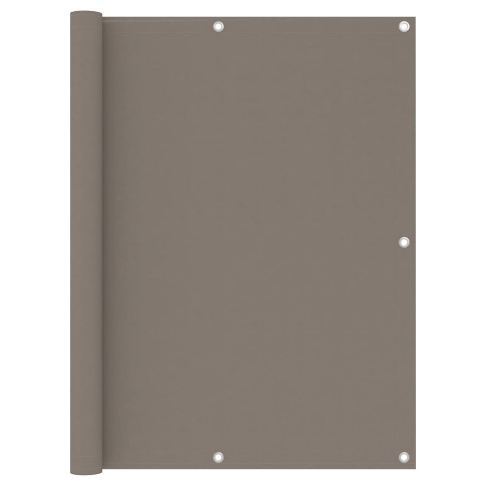 Écran de balcon taupe 120x400 cm tissu oxford