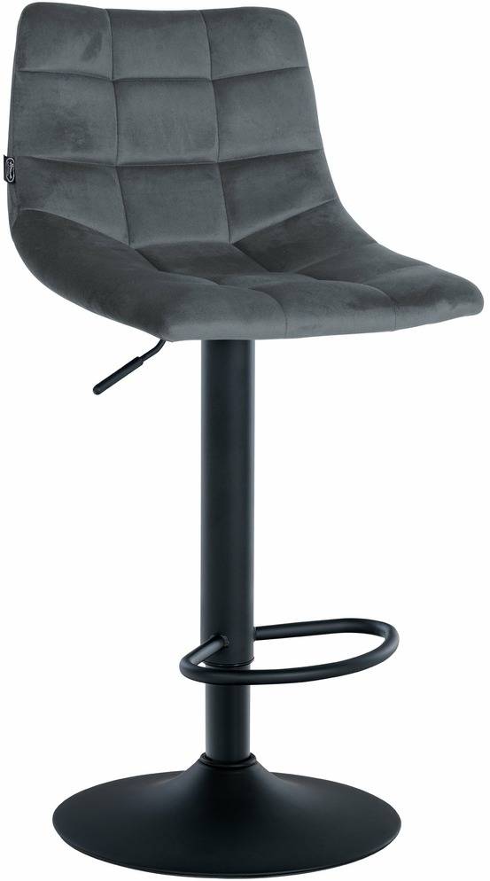Tabouret de bar jerry velours noir