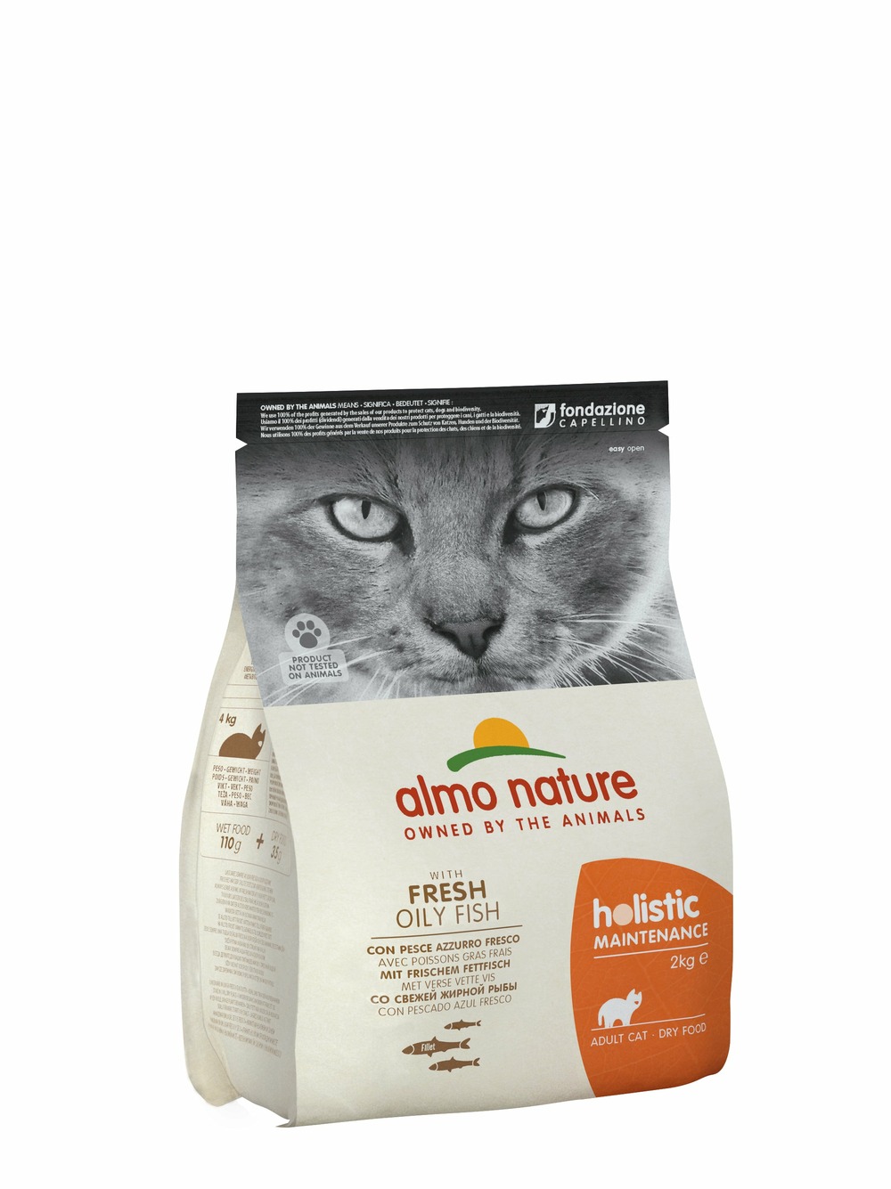 Almo nature - croquettes holistic maintenance au poisson pour chat 2kg