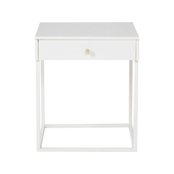 Chevet en métal 1 tiroir bakal 43 x 43 x 50 cm blanc