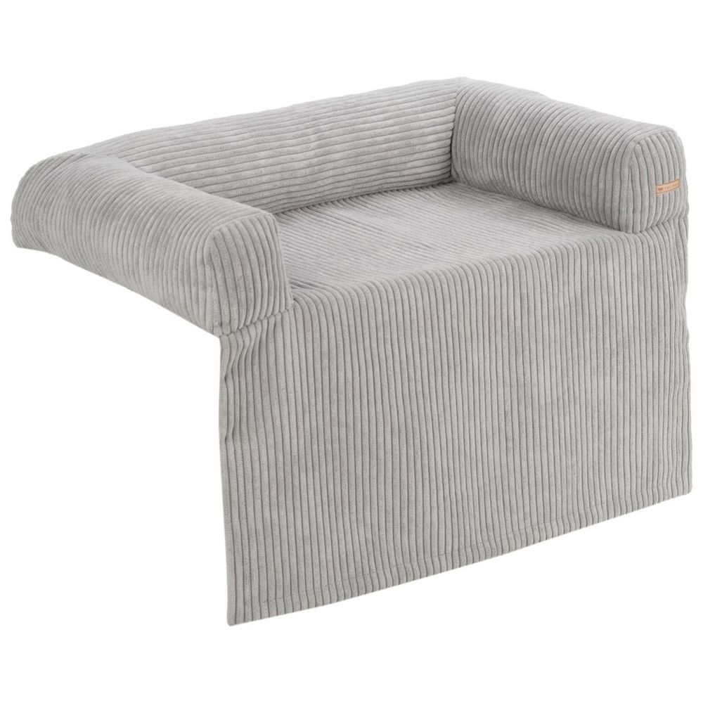 Velinda panier pour chien et chat sur canapé — gris (velours côtelé)