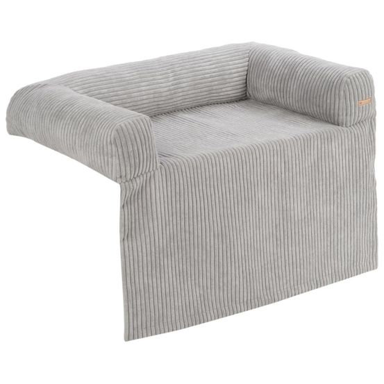 Velinda panier pour chien et chat sur canapé — gris (velours côtelé)