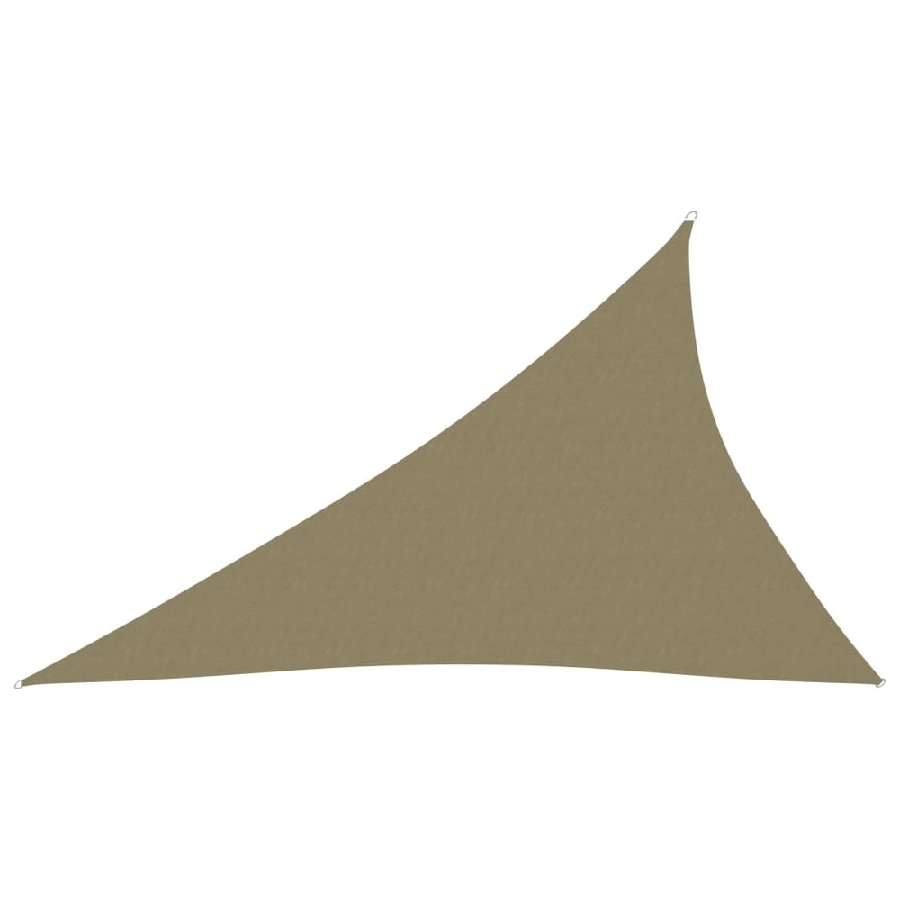 Voile toile d'ombrage parasol tissu oxford triangulaire 4 x 5 x 6,4 m beige