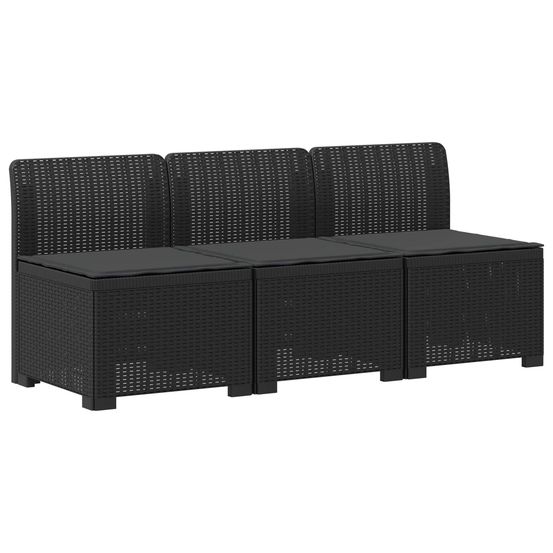 Canapé de jardin 3 places avec coussins look rattan 3 place pp