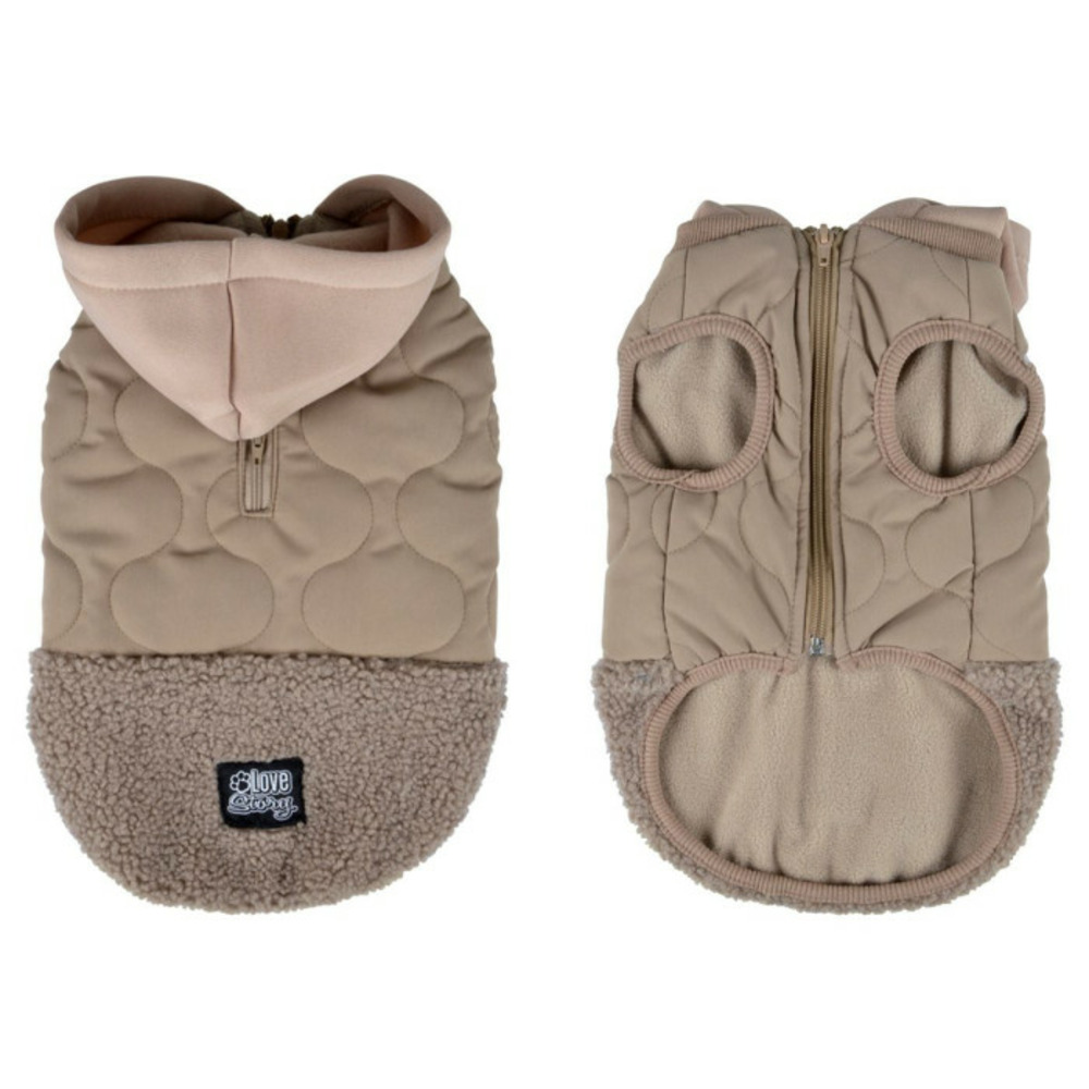 Manteau matelassé pour chien teddy 40cm beige
