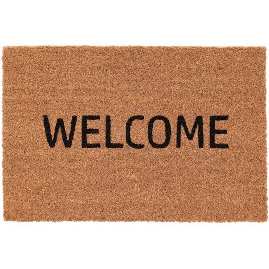 Paillasson en fibres de coco avec inscription 60 x 40 cm
