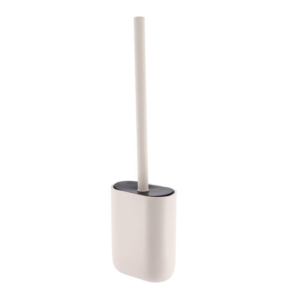 Brosse wc en polyresine ovale - beige