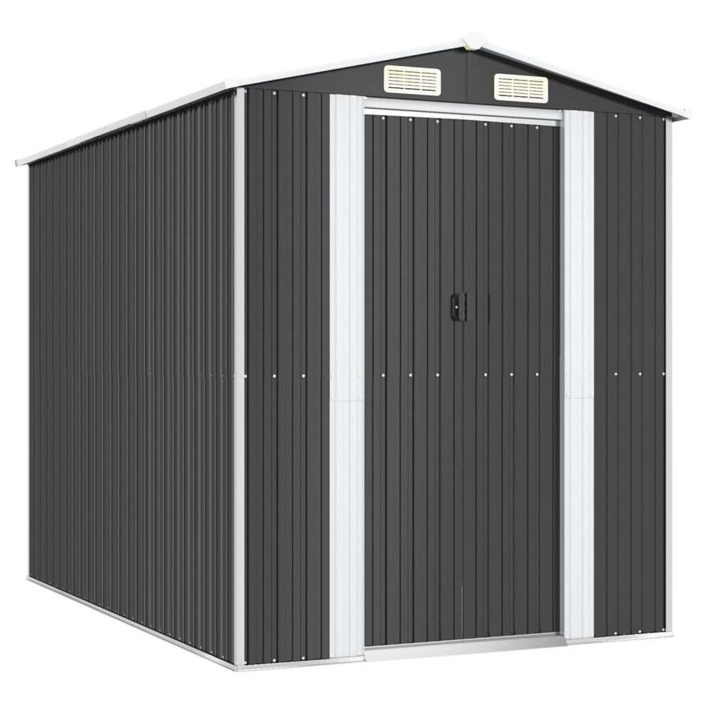 Abri de jardin cabane cabanon maison de stockage remise extérieur hangar outils robuste 192 x 274 x 223 cm acier galvanisé an