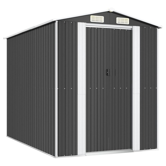 Abri de jardin cabane cabanon maison de stockage remise extérieur hangar outils robuste 192 x 274 x 223 cm acier galvanisé an