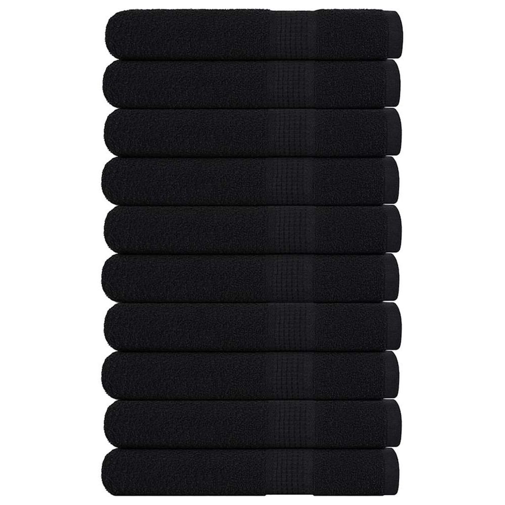 Serviettes de sauna frogn 10 pcs noir 80x200 cm 360 g/m²