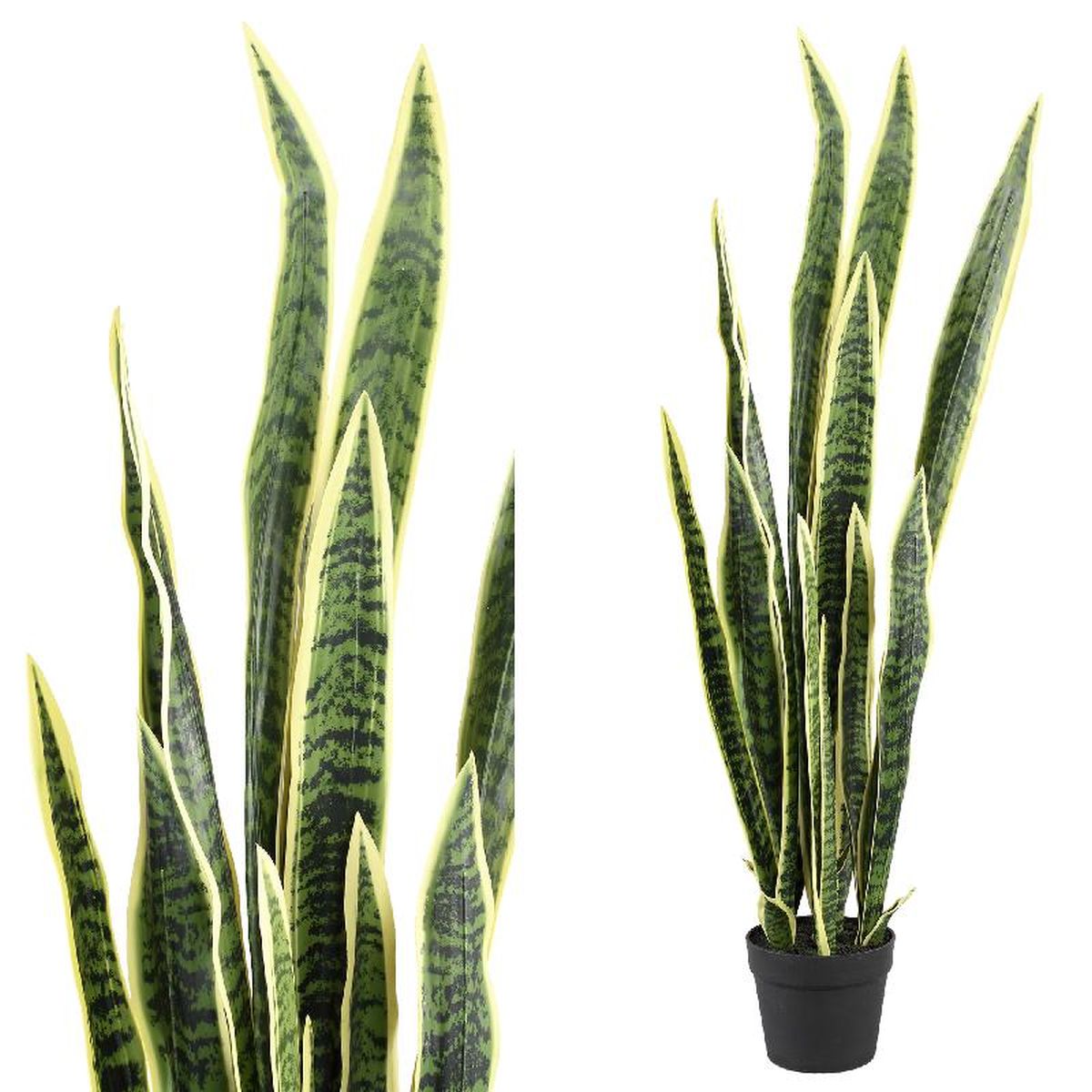 Ptmd plante artificielle snake - 96x20x108 cm - plastique - jaune