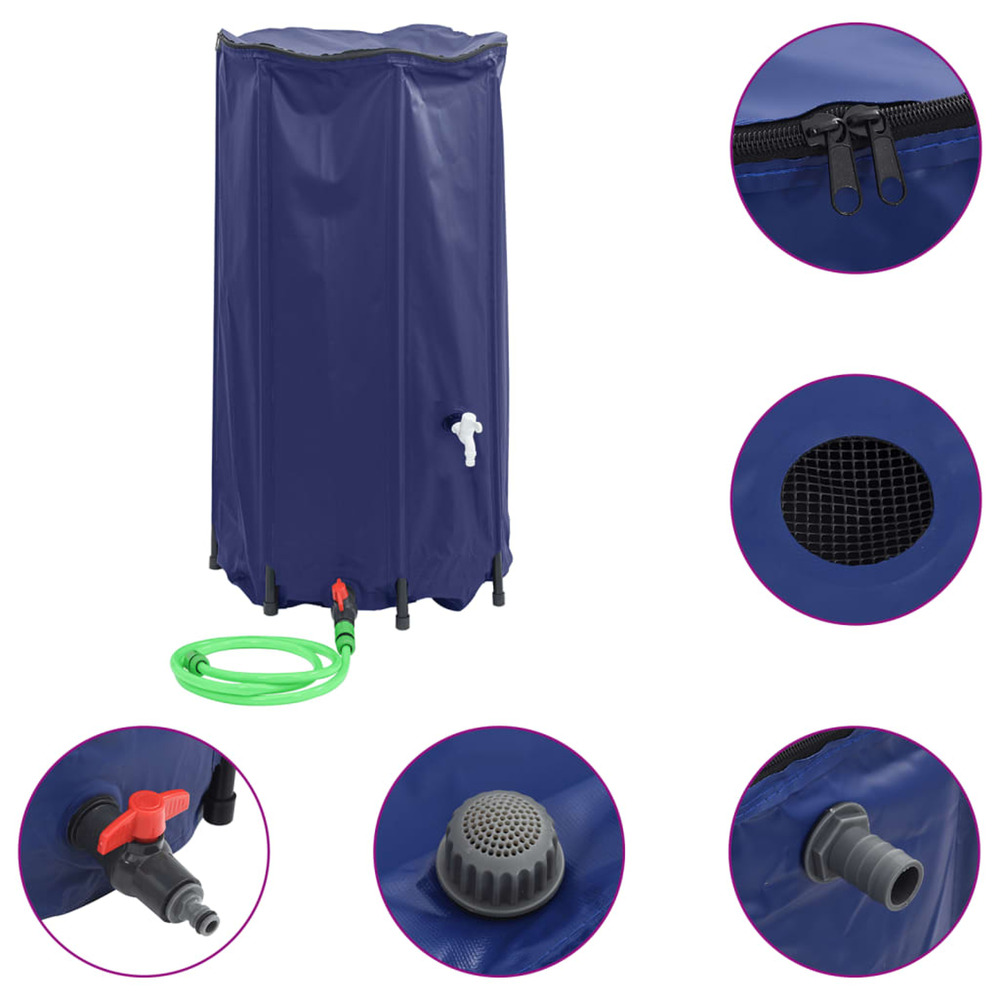 Réservoir d'eau avec robinet pliable 250 l pvc