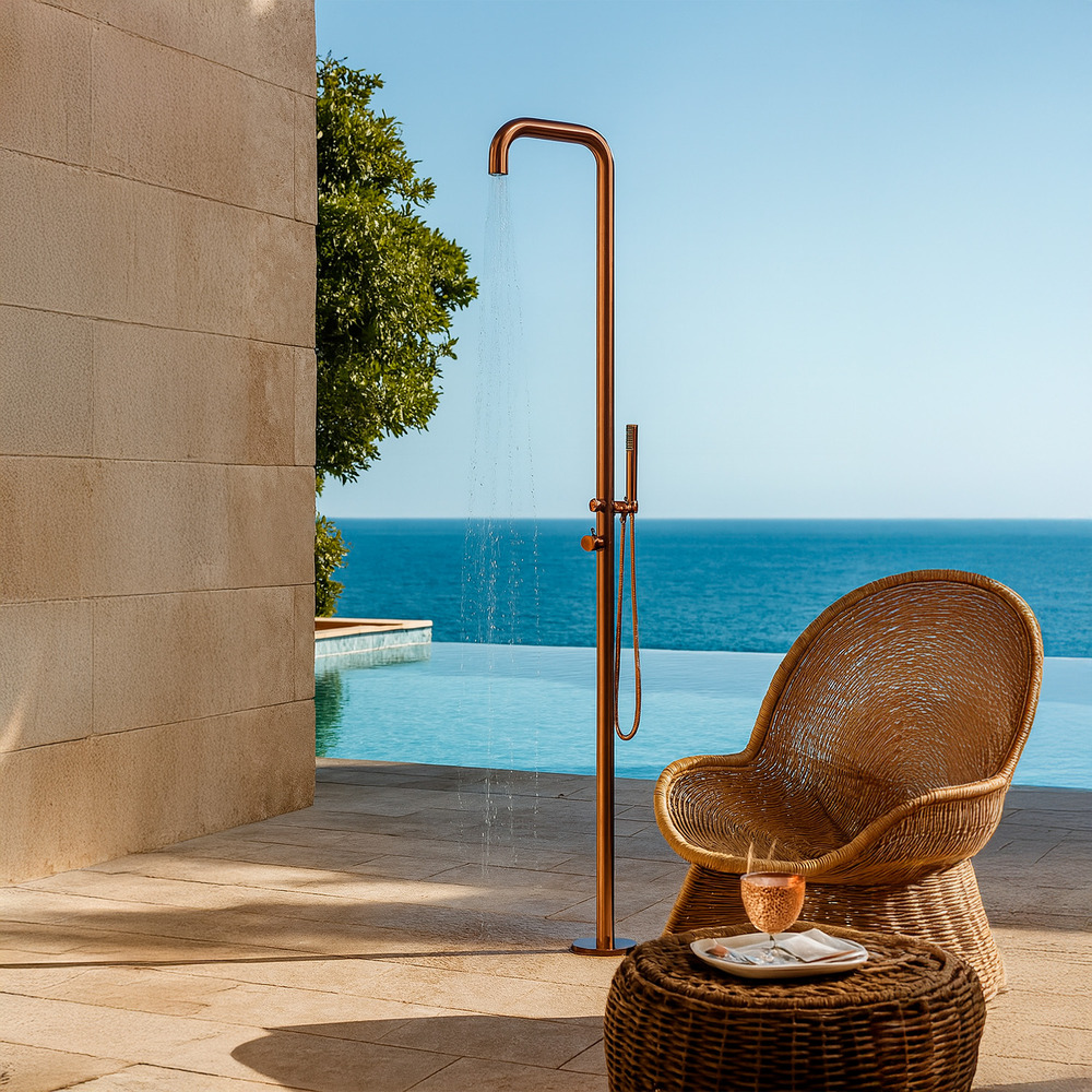 Douche dexterieur chaude et froide sined chia rose gold