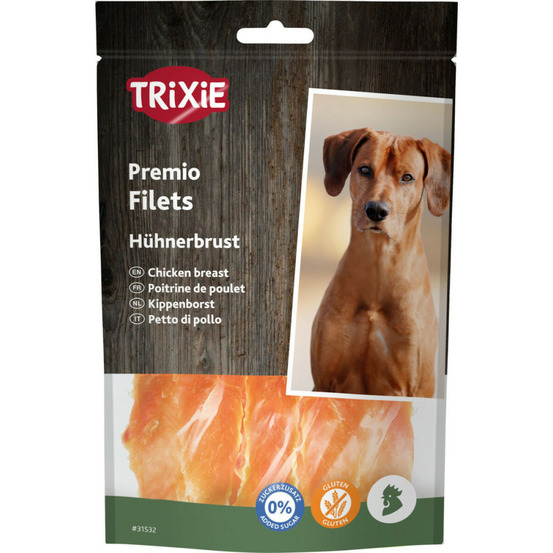 Un sachet friandise chien a la poitrine de poulet 100 g