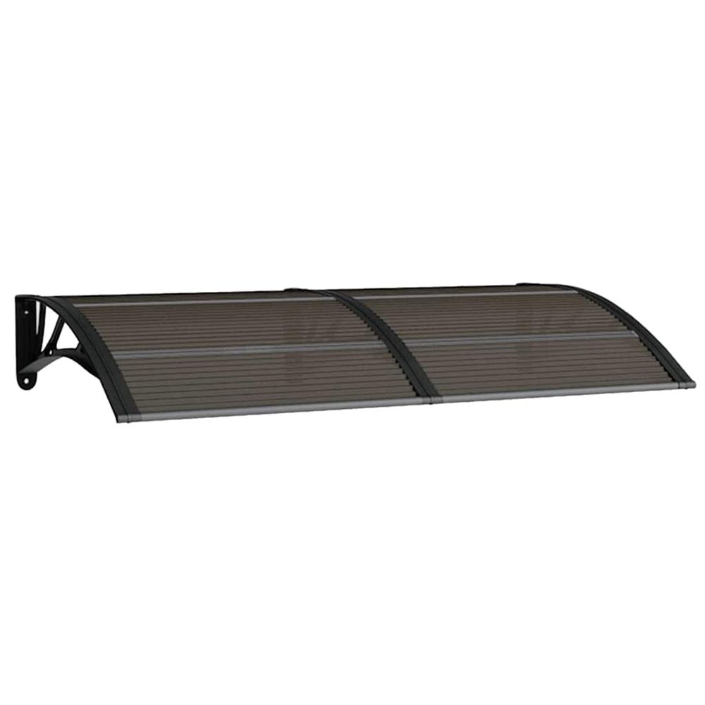 Auvent de porte noir 150x75 cm polycarbonate