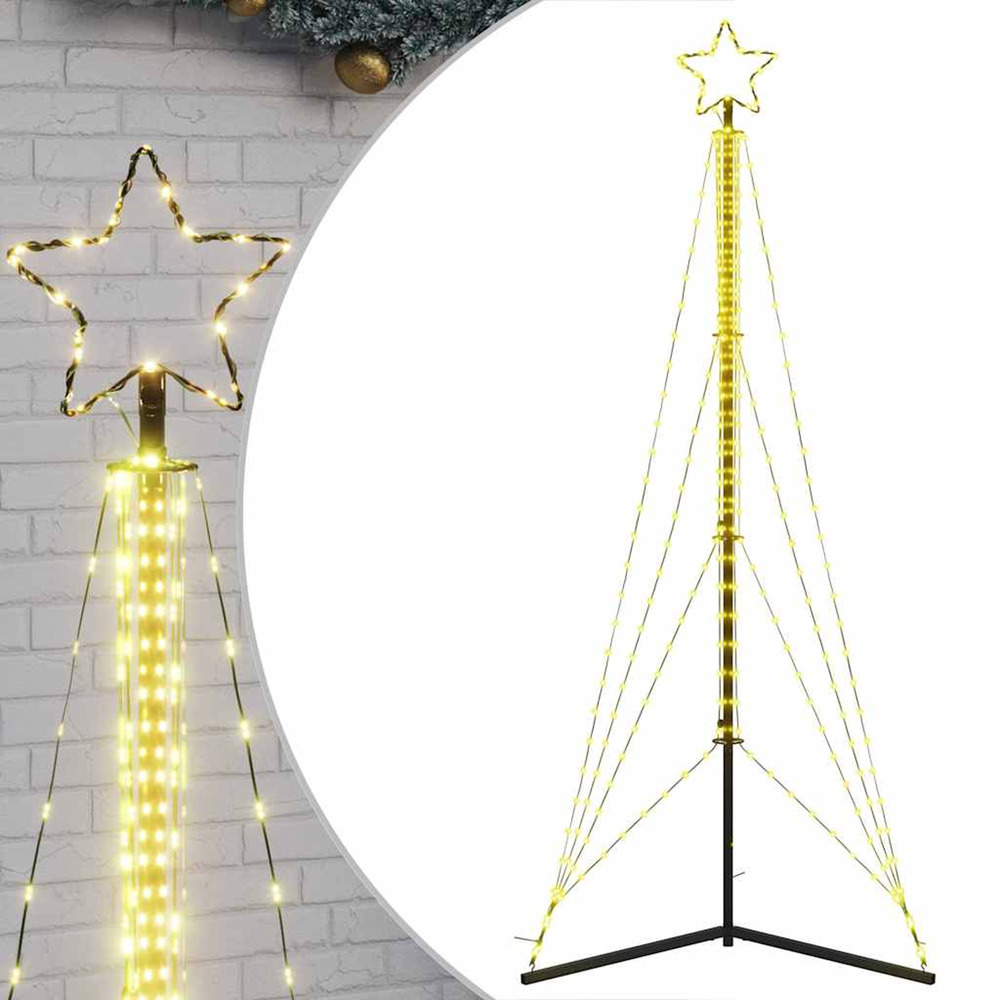 Sapin de noël à led 483 led blanc chaud 240 cm