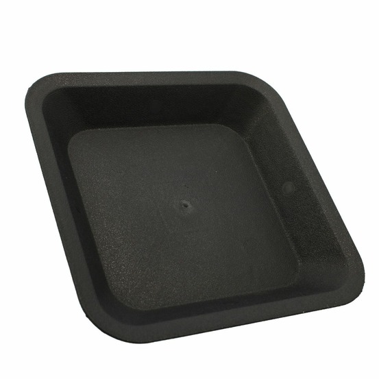 Soucoupe carrée noire - 21 x 21 cm lot de 20