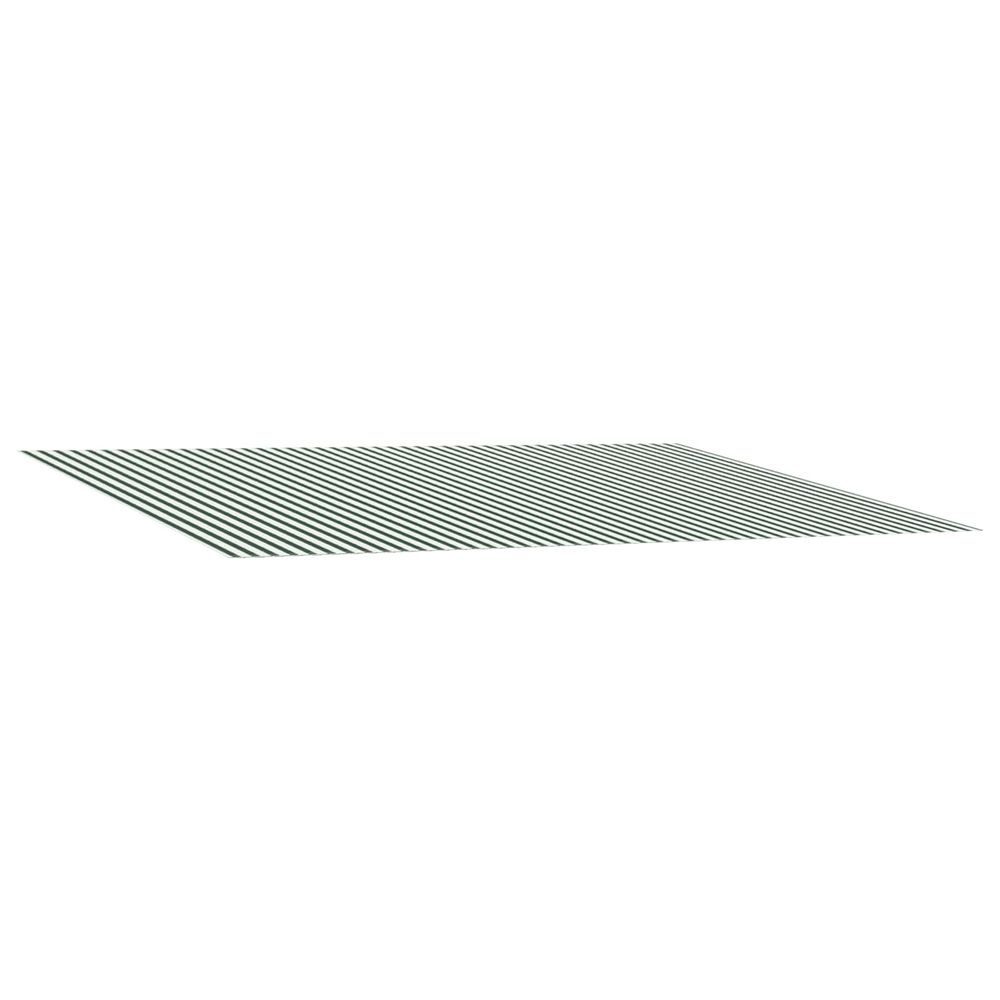 Toile de rechange pour auvent vert et blanc 600 × 350 cm