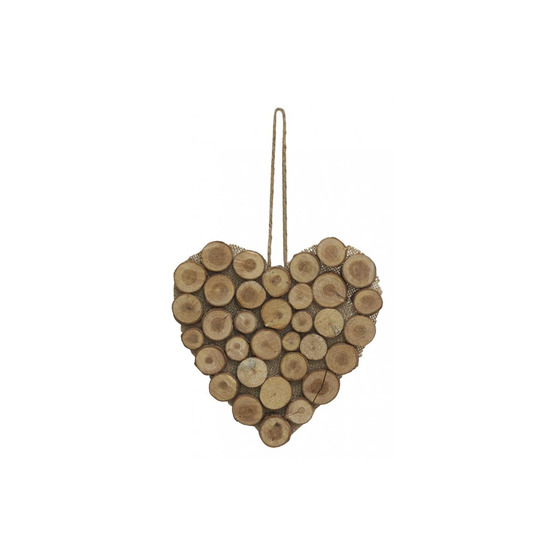 Coeur à suspendre en bois petit