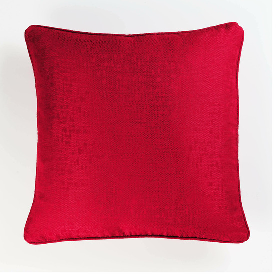 Coussin passepoil adamo jacquard rouge 60 x 60 cm