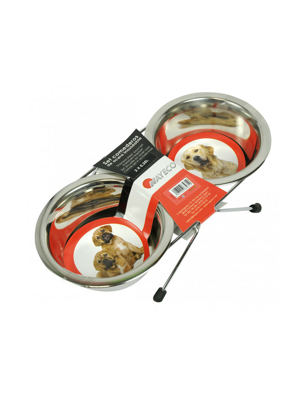 Set d'alimentation en acier inoxydable 2 x 0,35lt nayeco