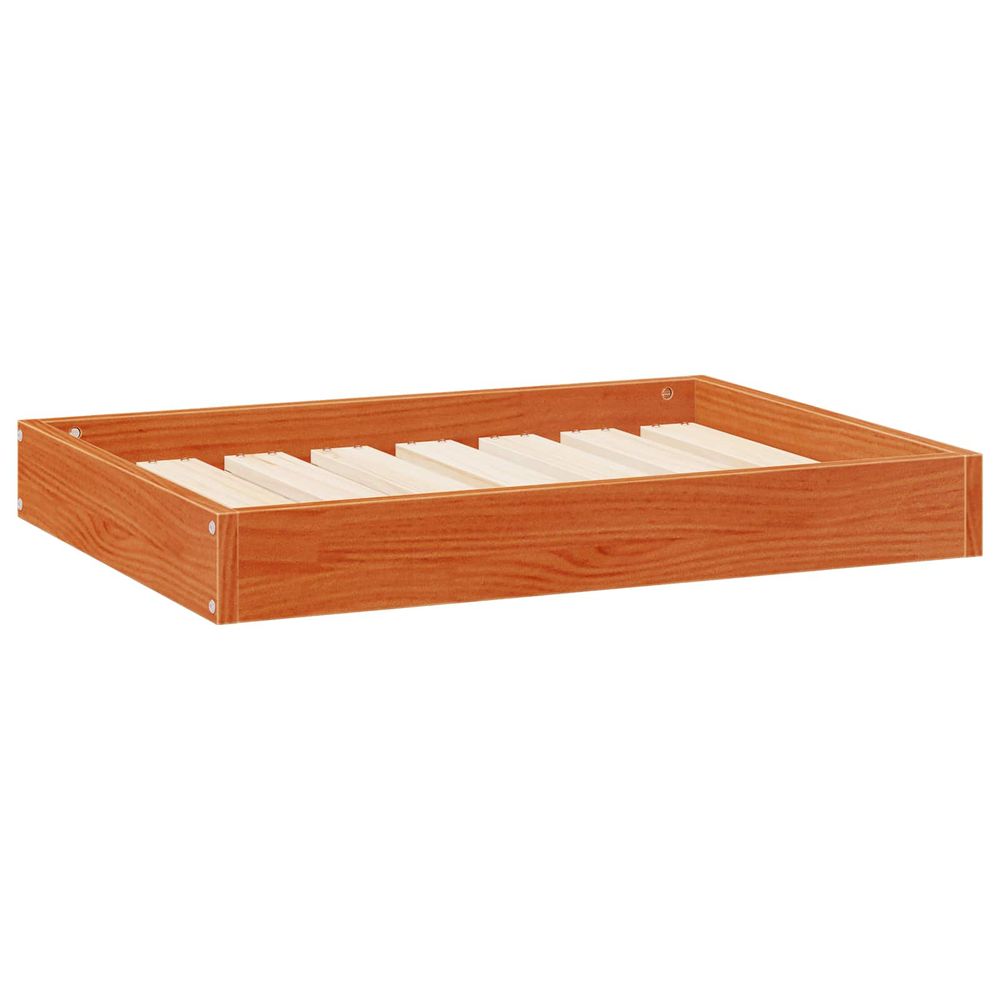 Lit pour chien cire marron 72 x 54 x 9 cm bois de pin massif