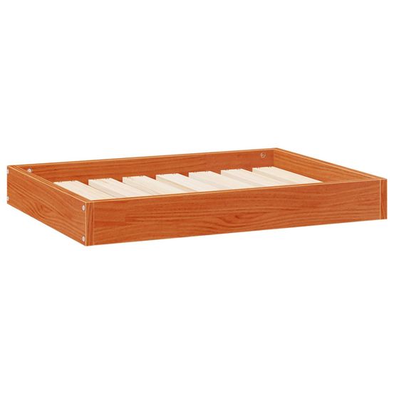 Lit pour chien cire marron 72 x 54 x 9 cm bois de pin massif