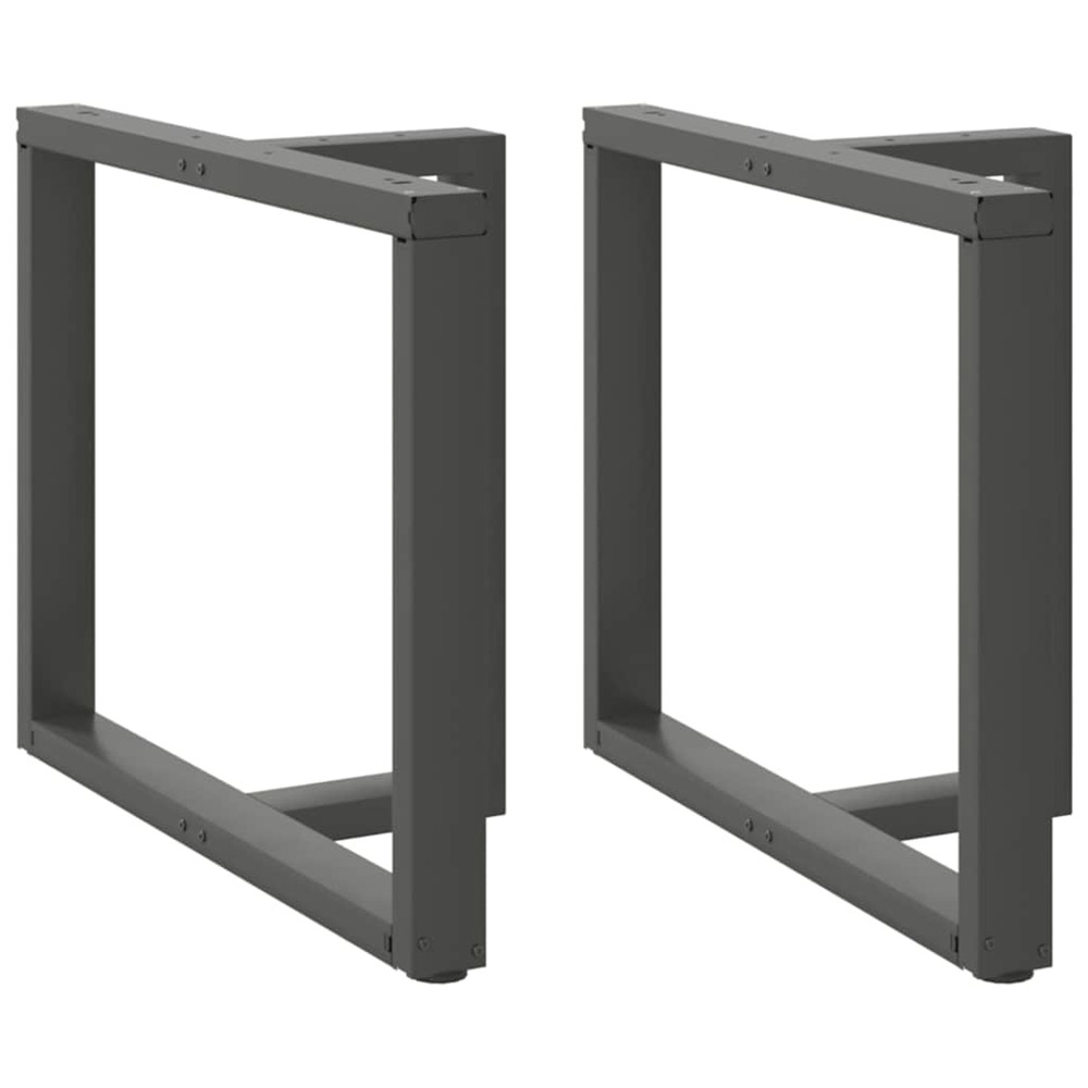Pieds de table à manger en forme de t, 2 pièces, anthracite, 100 x 35 x (72-73) cm, acier
