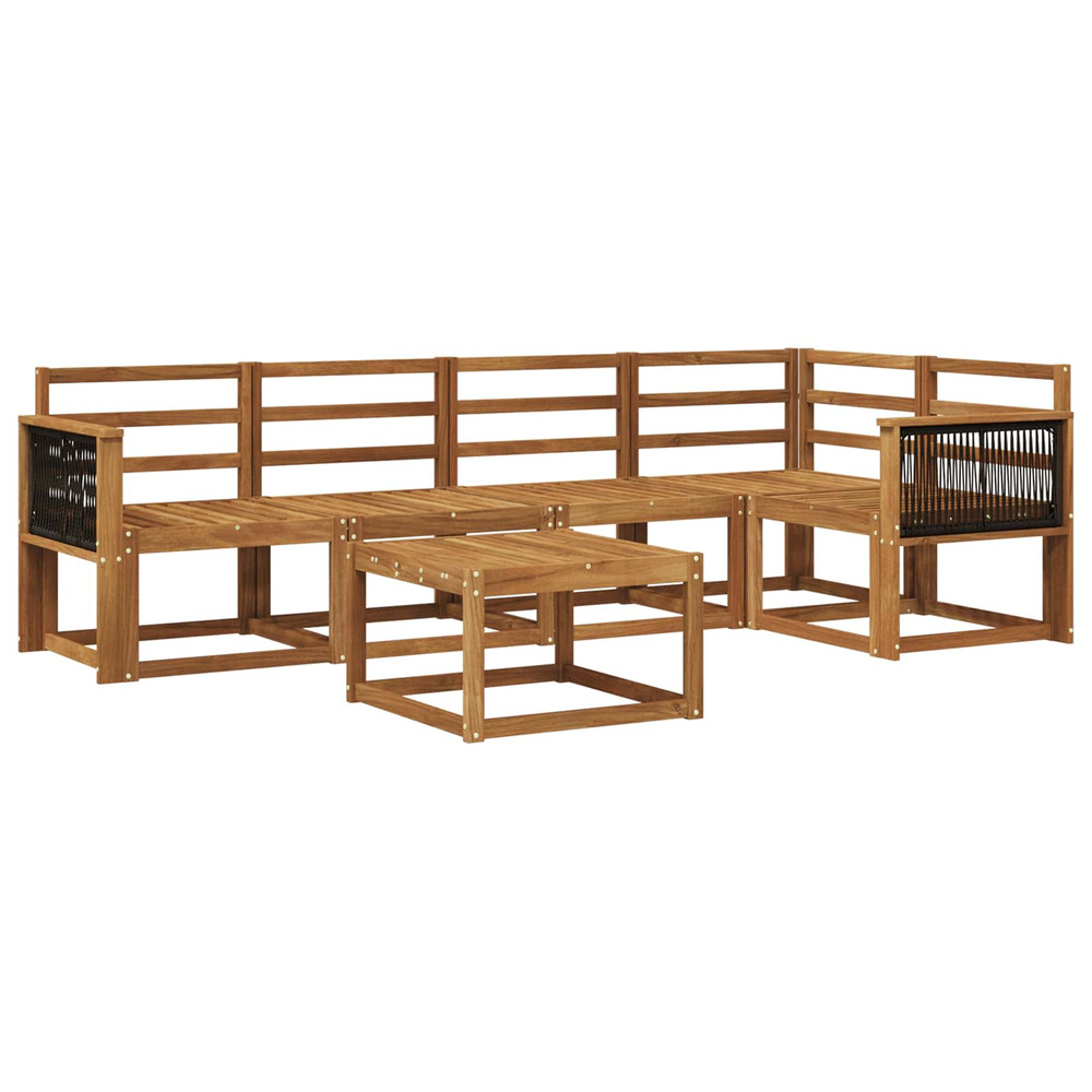 Ensemble de canapés d'extérieur 6 pcs naturel