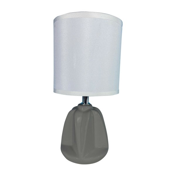 Lampe de bureau  adam gris céramique textile (13 x 29 x 10,5 cm)