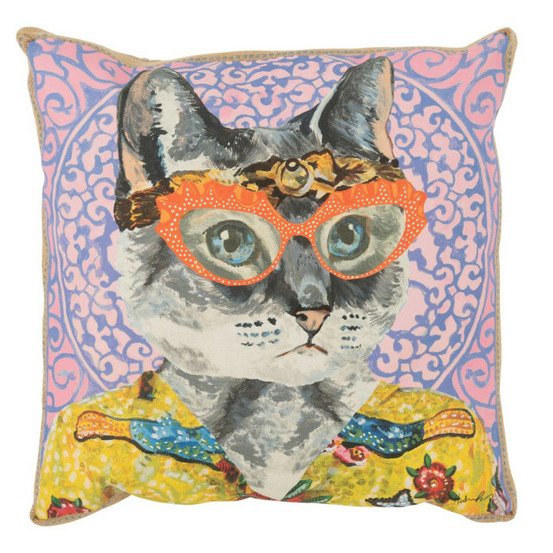 Coussin déco chat
