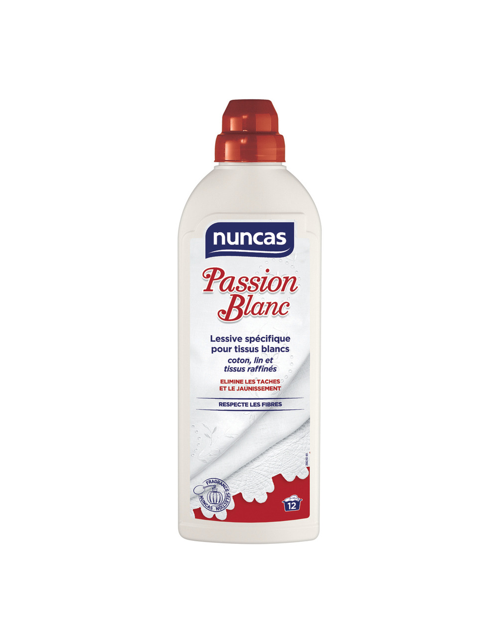 Lessive liquide pour tissus blancs 750ml passion blanc - nuncas