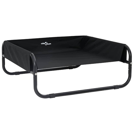 Lit pour chien noir ml tissu oxford et acier