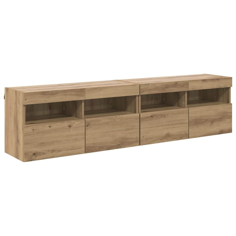 Meubles tv muraux 2 pcs chêne artisanal 80 x 30 x 40 cm