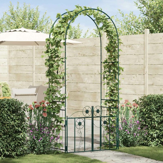 Arche de jardin avec verrouillage vert 102 x 50 x 218 cm