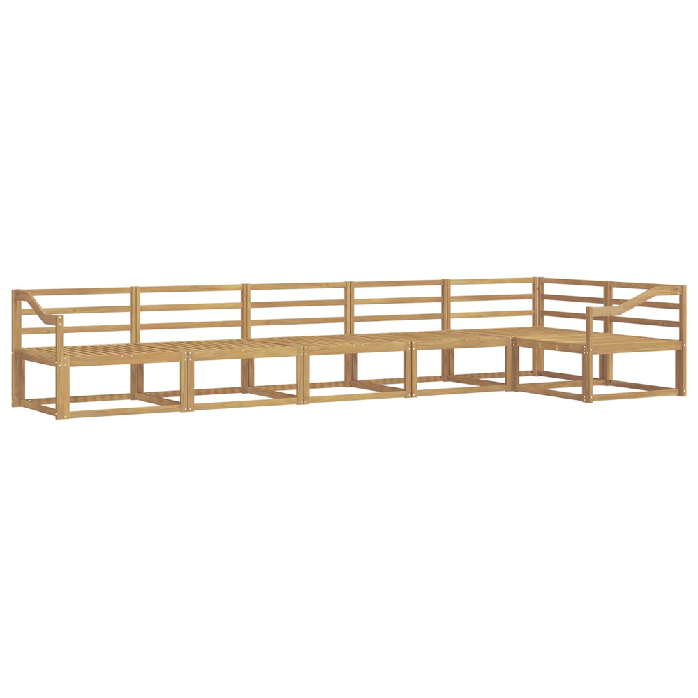 Ensemble de canapés d'extérieur 6 pcs blanc 404 x 166,5 x 73 cm