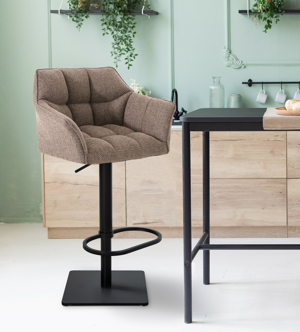 Tabouret de bar damaso b tissu