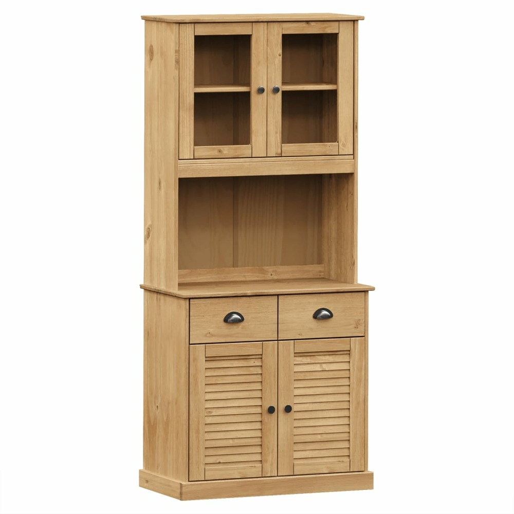 Buffet bahut commode armoire meuble de rangement organisateur cuisine salle de séjour salon haut 78 x 40 x 175 cm bois massif