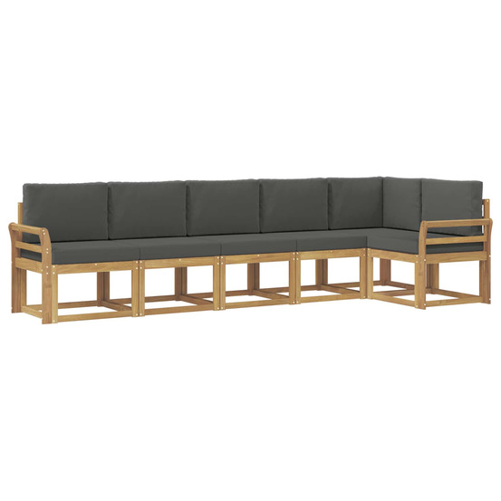 Ensemble de canapés d'extérieur 6 pcs blanc et anthracite