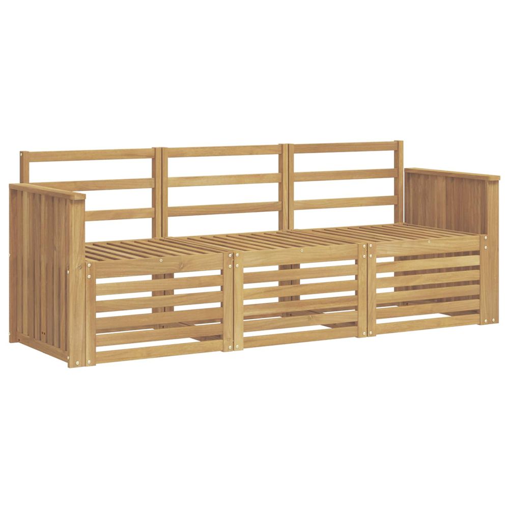 Ensembles de canapés 3 pc blanc bois d'acacia massif