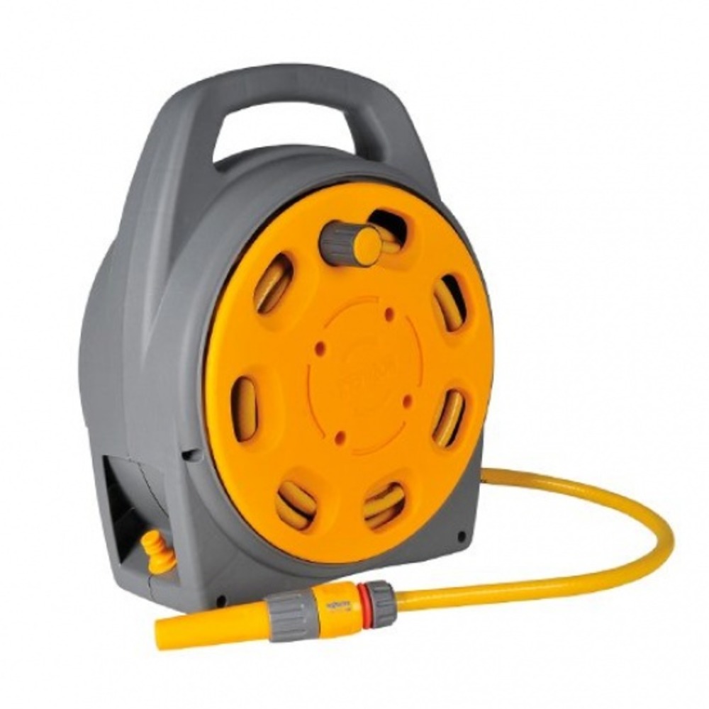 Dévidoir caréné avec tuyau de 20m et raccords fournis en plastique