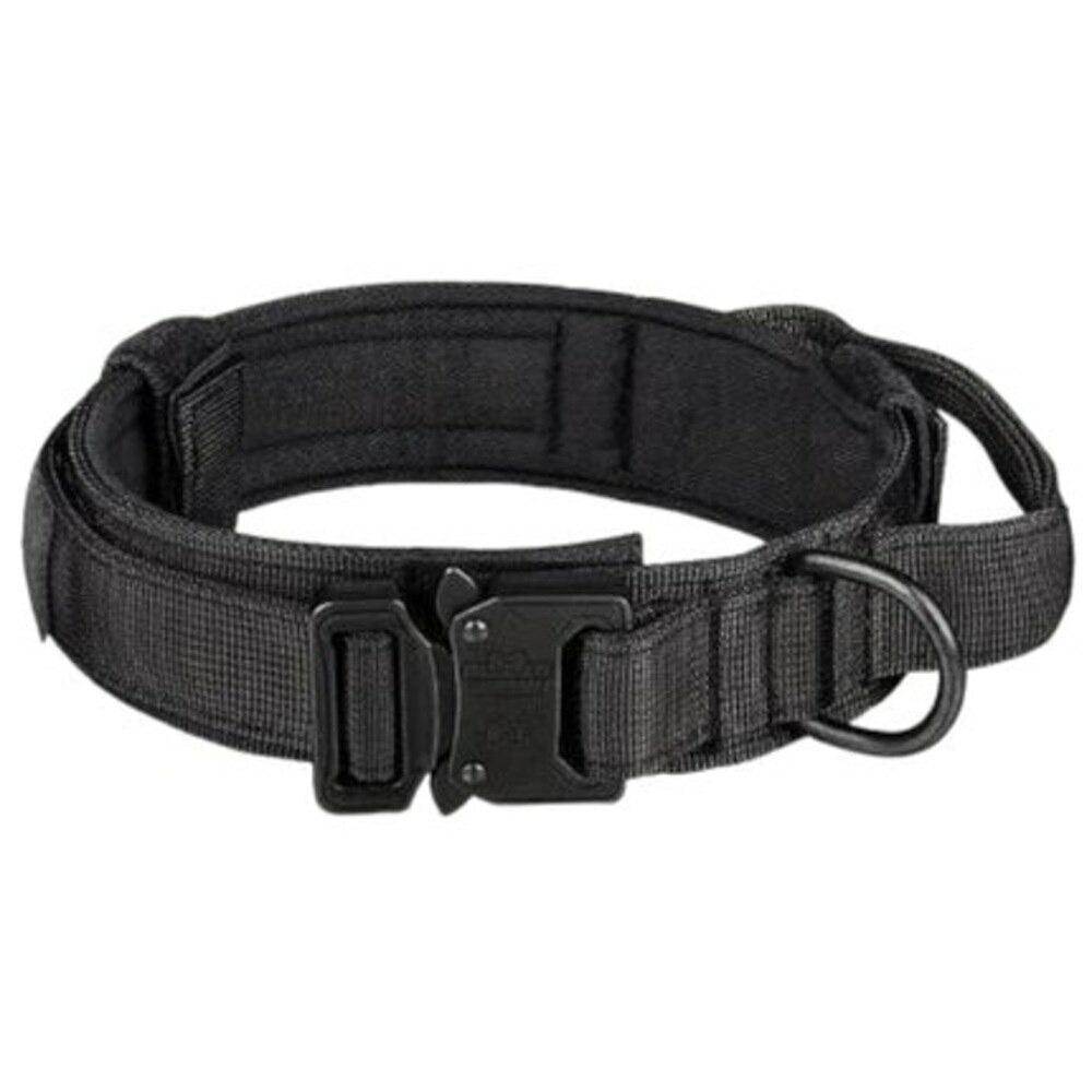 Collier tactique noir l pour chien, francecroquettes